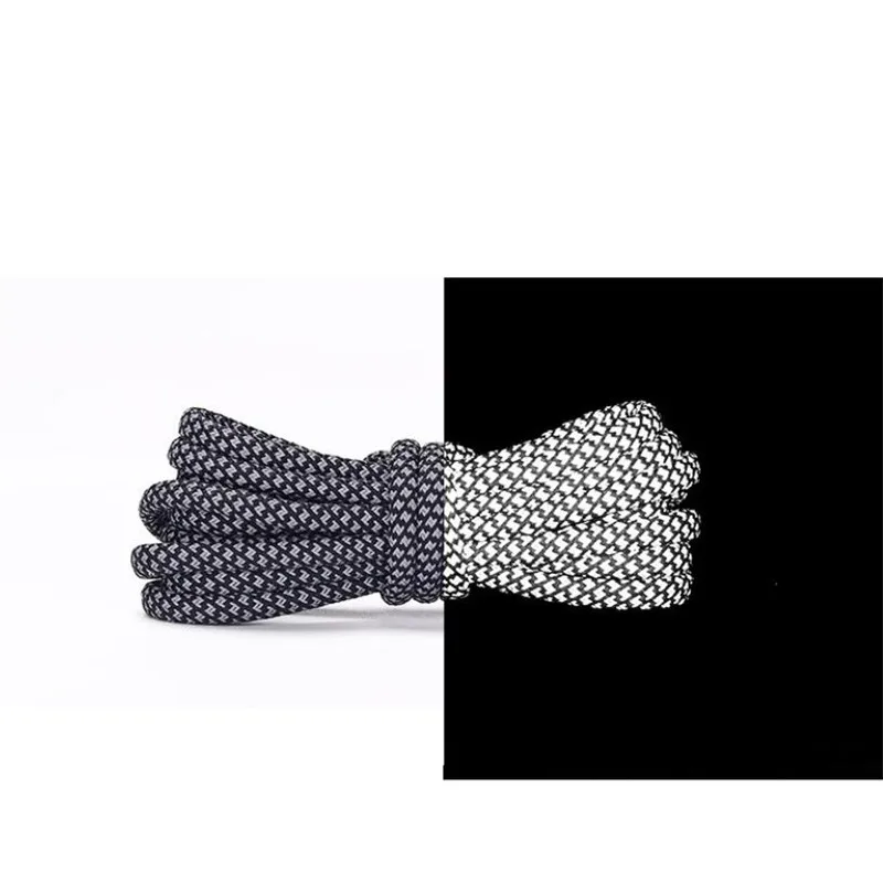1 Pair Reflective Shoelaces Top Quality Round Rope Sports Shoe Laces Boots and Sneaker Shoelace Multi-color Length 120cm