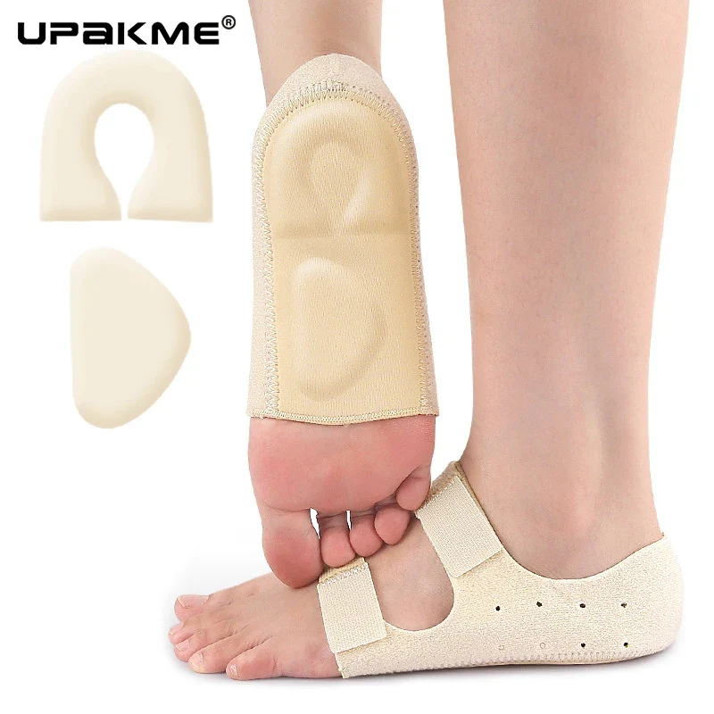 1Pair Relief Plantar Fasciitis Heel Protectors Shockproof Achilles Tendonitis Heel Support Cushion Adjustable Heel Inserts Pads