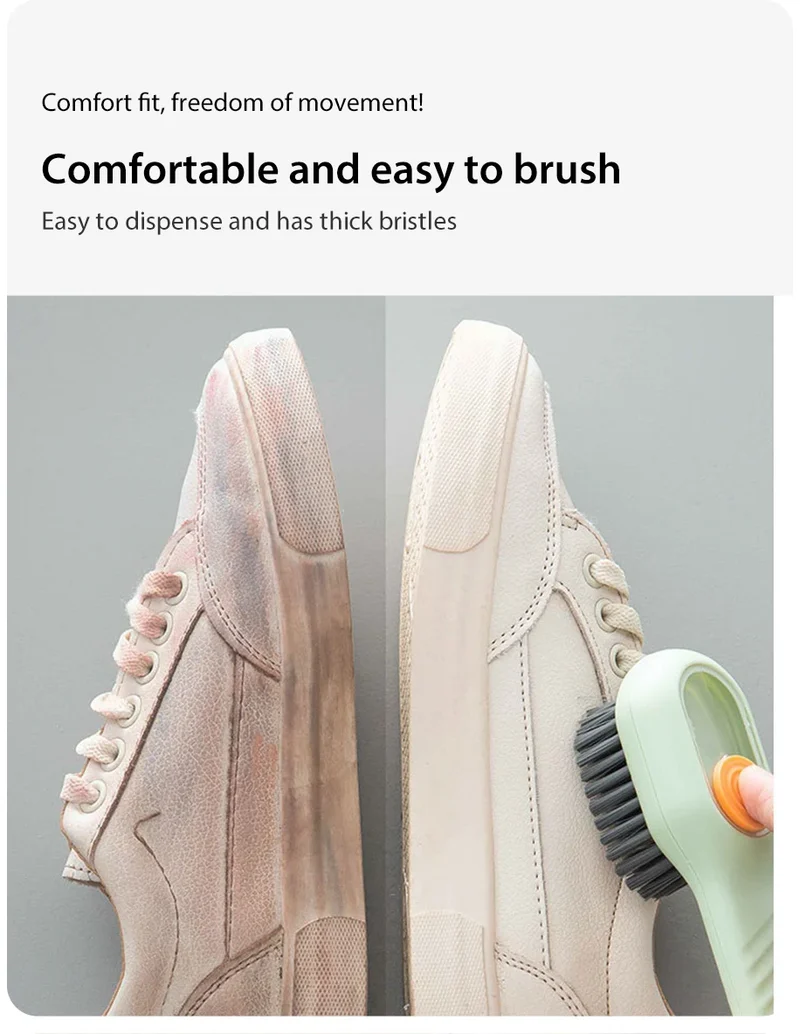 Multifunction Cleaning Shoe Brush Soft Automatic Liquid Shoe Brush Long Handle Liquid Clothes Brush Household Cleaning Tools