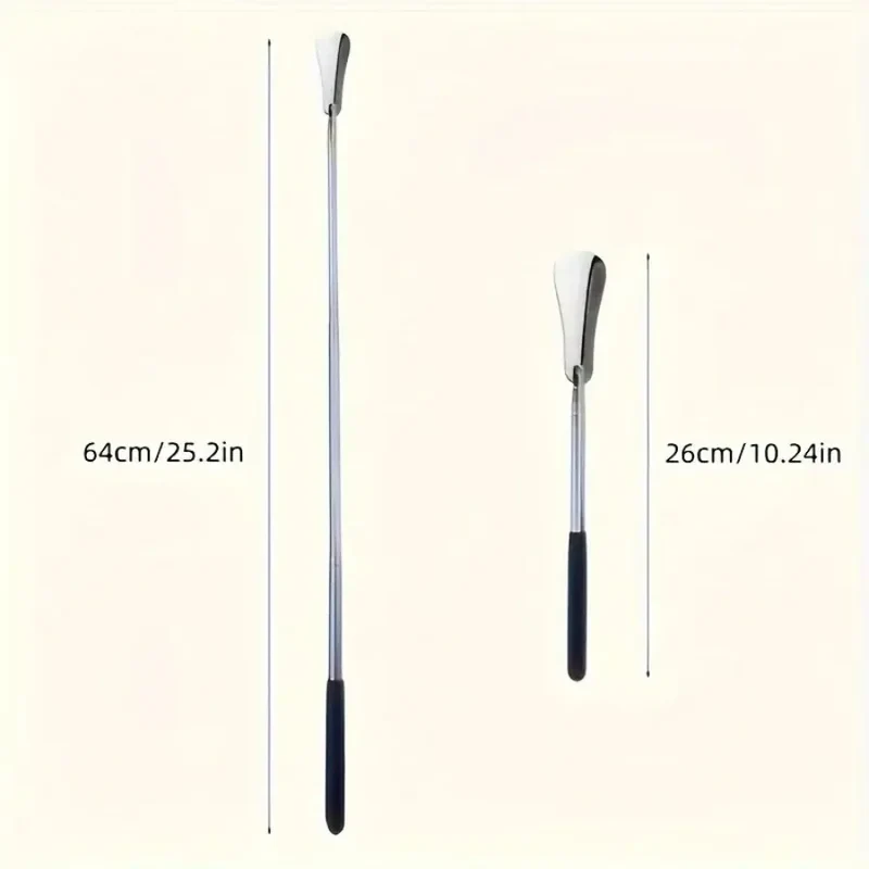 1PC Shoehorn retractable stainless steel shoe puller, shoe assistant, suitable for both men and women , schoenlepel, shoe horn