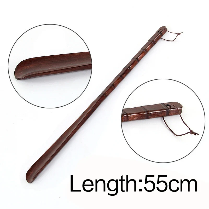 Professional Shoe Spoon Home Tools Durable Professional Wooden Shoe Horn Flexible Wood Long Handle Shoehorn Useful Shoe Lifter