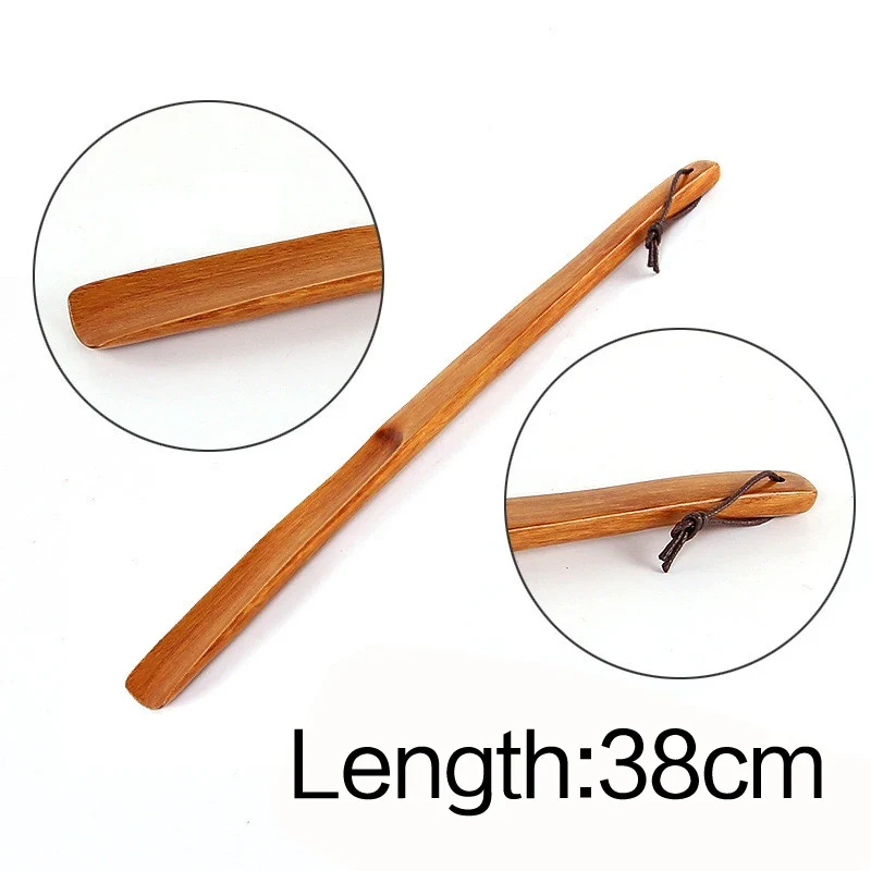 Professional Shoe Spoon Home Tools Durable Professional Wooden Shoe Horn Flexible Wood Long Handle Shoehorn Useful Shoe Lifter