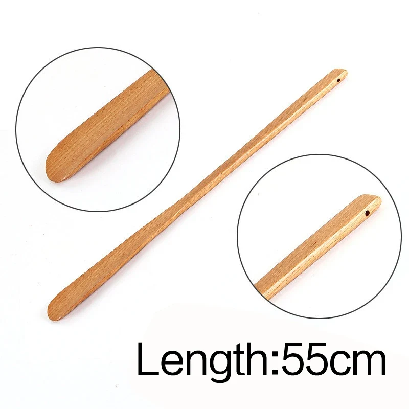 Professional Shoe Spoon Home Tools Durable Professional Wooden Shoe Horn Flexible Wood Long Handle Shoehorn Useful Shoe Lifter