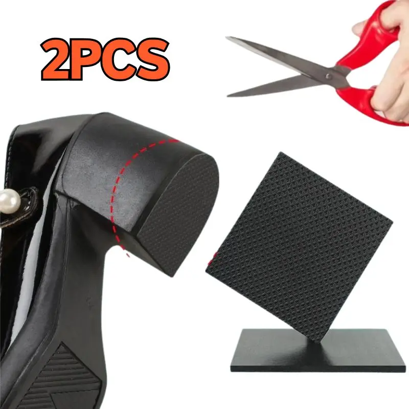 2pcs Repair Material Shoe Repair Wear-resistant DIY Soles Replacement High Heel Accessories Anti-slip Rubber Sole Protector