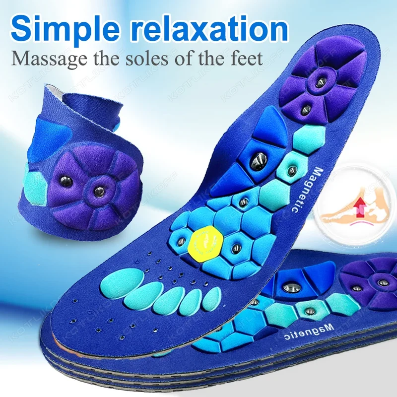 Magnetic Massage Shoe Soles For Orthopedic Arch Support Therapy Foot Acupressure Massage Insole Relaxation Insole Comfort Soles