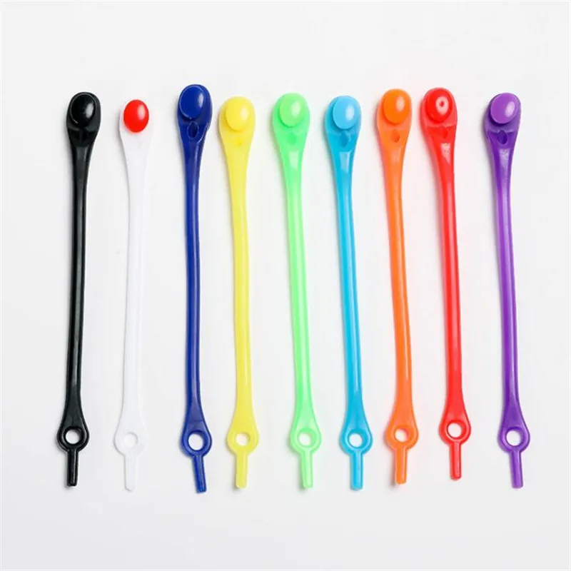 12pcs Silicone Shoelaces Round Elastic Shoe Laces Safty No Tie Shoelace For Men Women children All Sneakers Fit Strap Shoe Laces