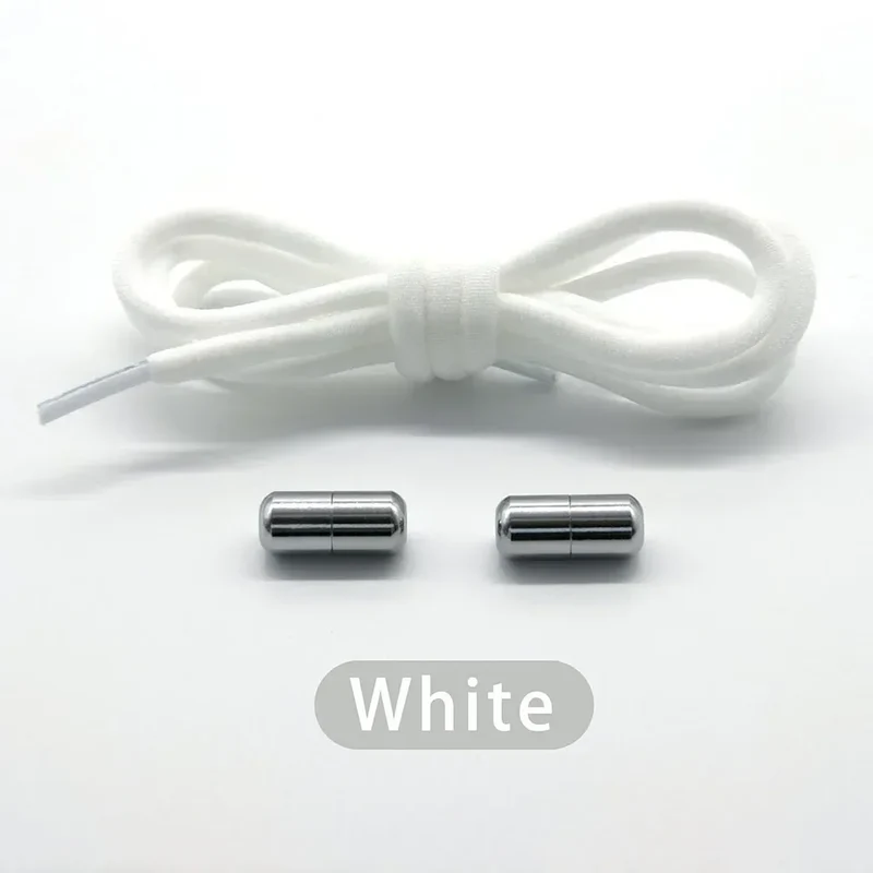 Elastic No Tie Shoelaces Semicircle Shoe Laces for Kids and Adult Sneakers Shoelace Quick Lazy Metal Lock Laces Shoe Strings