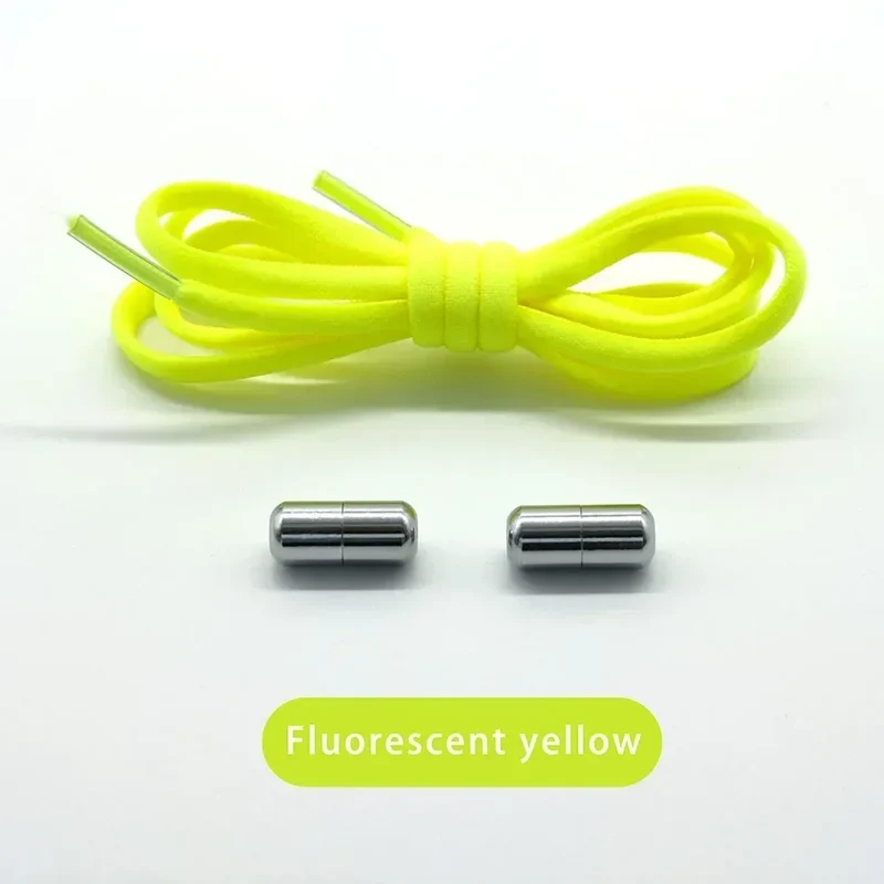 Elastic No Tie Shoelaces Semicircle Shoe Laces for Kids and Adult Sneakers Shoelace Quick Lazy Metal Lock Laces Shoe Strings