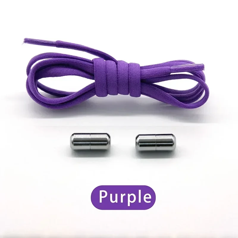 Elastic No Tie Shoelaces Semicircle Shoe Laces for Kids and Adult Sneakers Shoelace Quick Lazy Metal Lock Laces Shoe Strings