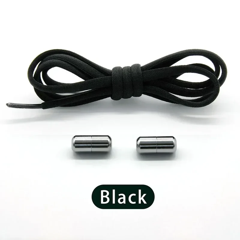 Elastic No Tie Shoelaces Semicircle Shoe Laces for Kids and Adult Sneakers Shoelace Quick Lazy Metal Lock Laces Shoe Strings