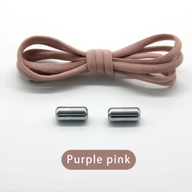 Elastic No Tie Shoelaces Semicircle Shoe Laces for Kids and Adult Sneakers Shoelace Quick Lazy Metal Lock Laces Shoe Strings