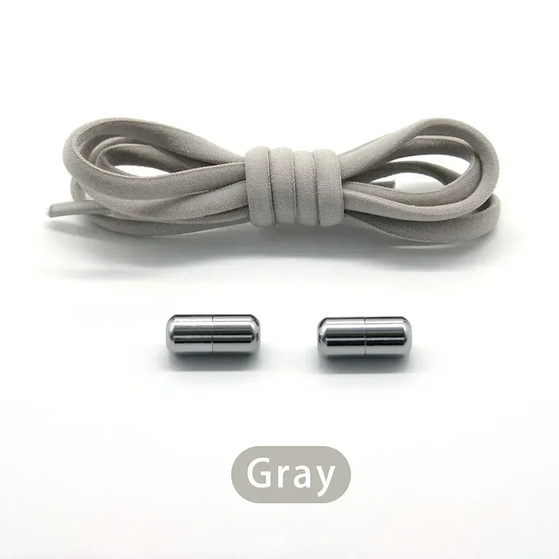 Elastic No Tie Shoelaces Semicircle Shoe Laces for Kids and Adult Sneakers Shoelace Quick Lazy Metal Lock Laces Shoe Strings