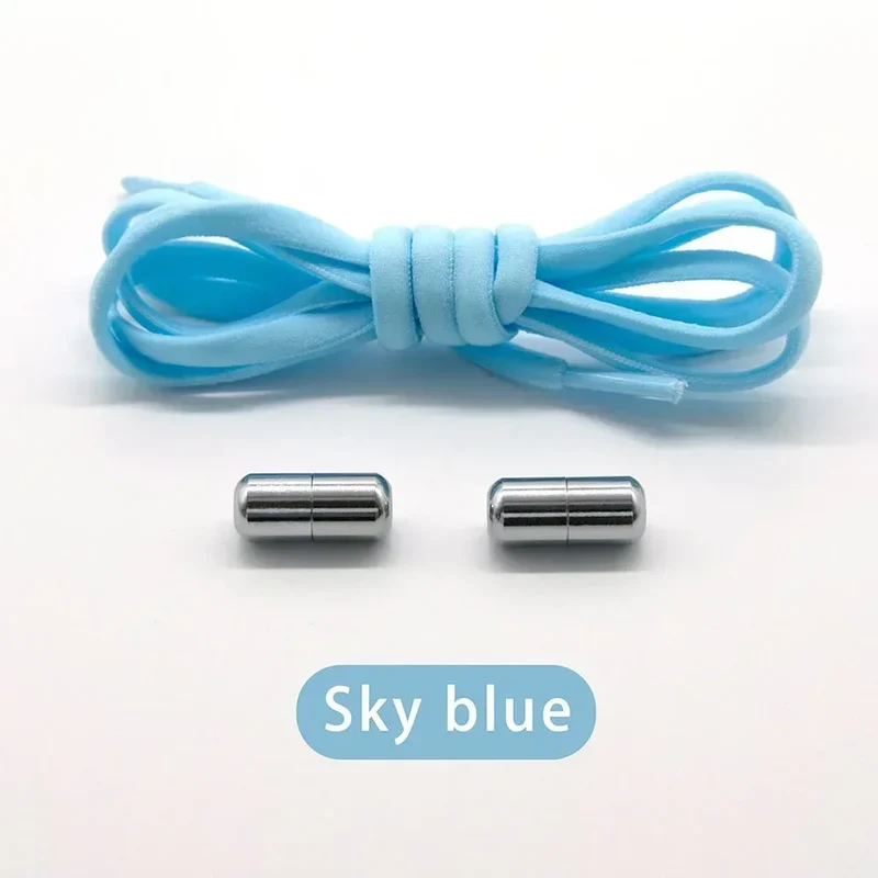 Elastic No Tie Shoelaces Semicircle Shoe Laces for Kids and Adult Sneakers Shoelace Quick Lazy Metal Lock Laces Shoe Strings