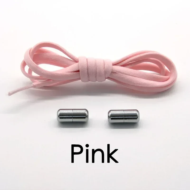 1 Pair Elastic Shoe Laces Semicircle No Tie Shoelaces for Kids and Adult Sneakers Shoelace Quick Lazy Metal Lock Laces Shoe Rope