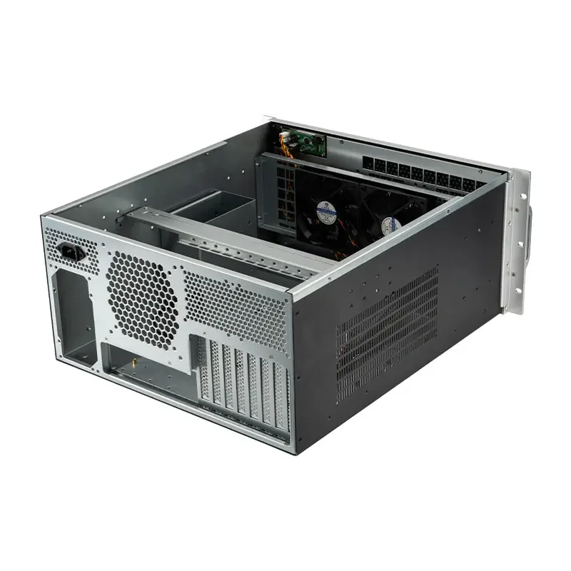 Newest Design 19inch Rackmount Server Chassis Support 2 PSU Eatx 5U Industrial Server Case With LCD Temp Screen