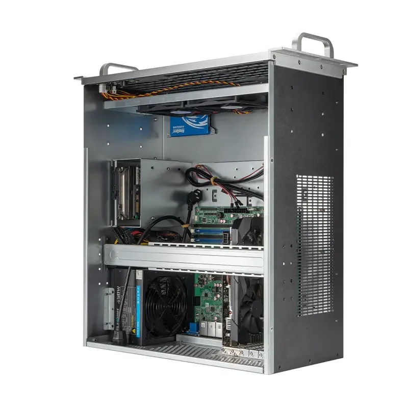 Newest Design 19inch Rackmount Server Chassis Support 2 PSU Eatx 5U Industrial Server Case With LCD Temp Screen