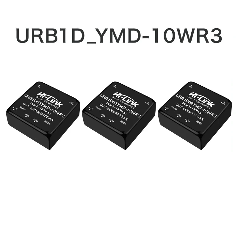 Official 10W DC-AC URB1D12YMD-10WR3 CCTV Step Supply Module 110V(40-160Vdc) 15V 666mA Isolated Switch Converter Single Output