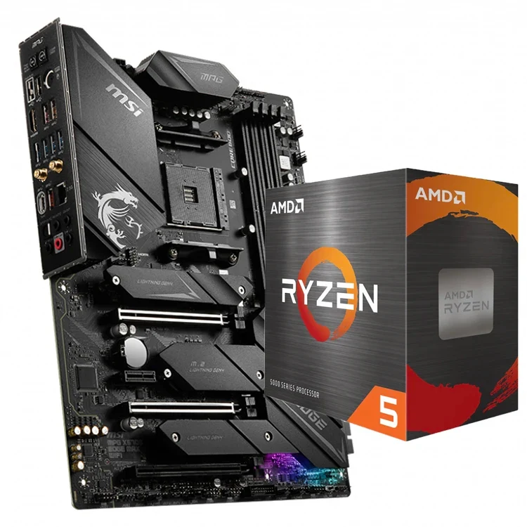 Used MSI MPG X570S EDGE MAX WIFI GAMING Motherboard with AMD Ryzen 5 7 5600G 5600X 5700G 5800X 5900X 5950X Desktop Processor