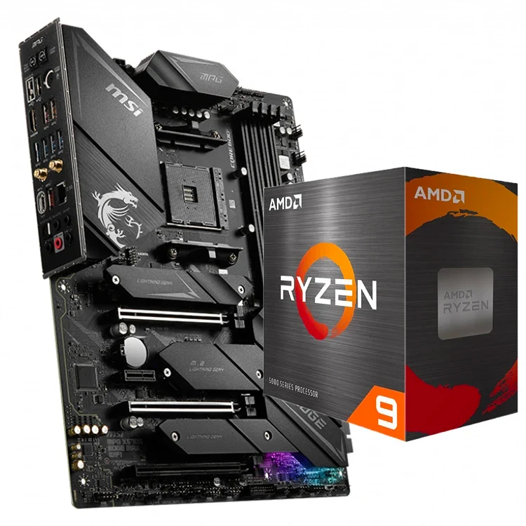 Used MSI MPG X570S EDGE MAX WIFI GAMING Motherboard with AMD Ryzen 5 7 5600G 5600X 5700G 5800X 5900X 5950X Desktop Processor