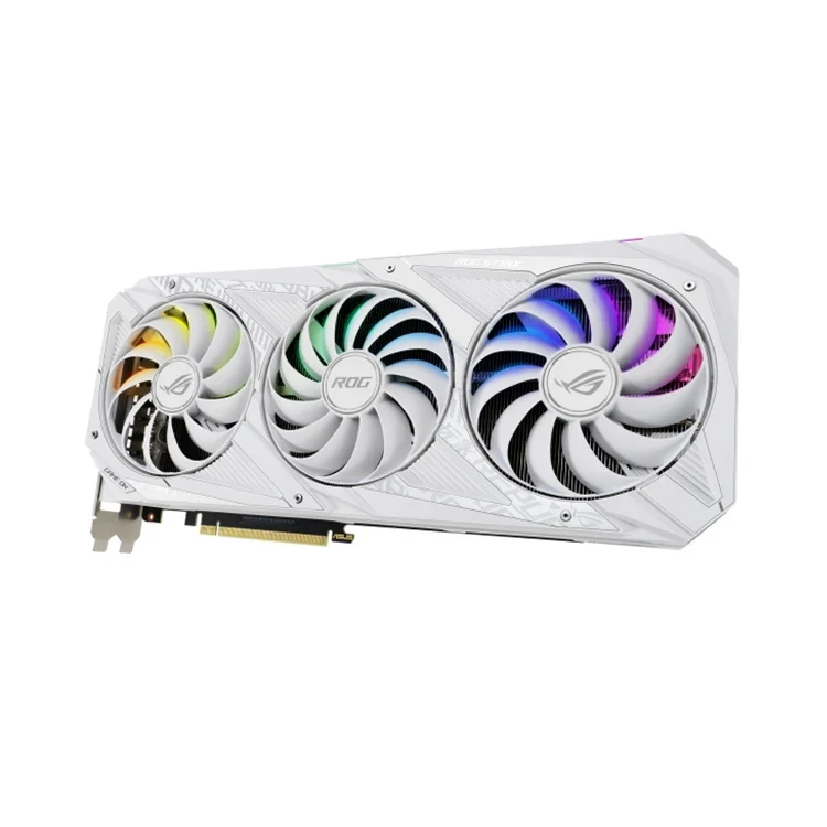 Used ASU'S ROG Strix GeForce RTX 3080 OC WHITE V2 Gaming Graphics Card with 10GB GDDR6X 320-bit Memory