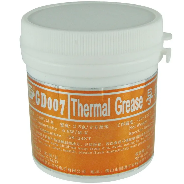 CN150 Net Weight 150 Grams Can Packaging Gray GD007 Thermal Conductive Grease Paste Plaster Heat Sink Compounds for CPU LED GPU