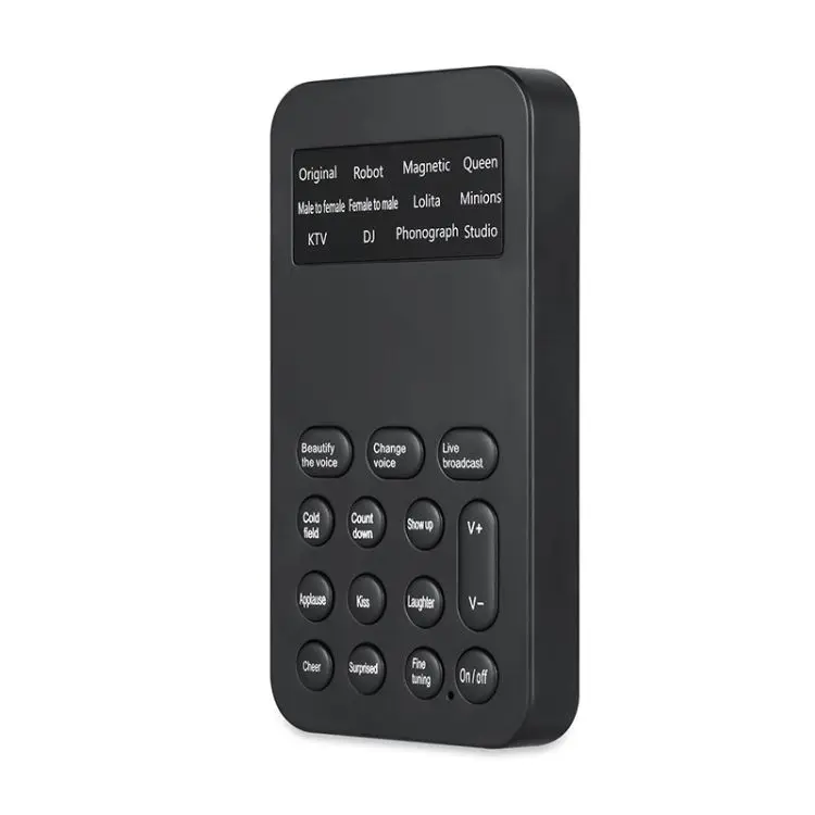 Hot Sell One-key Voice Changer Universal Live Sound Effects Processors Mini Sound Card for Mobile Phones and Computers