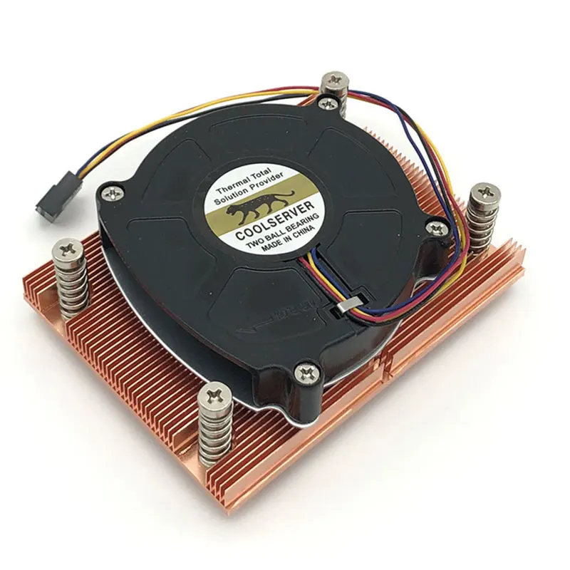 COOLSERVER P32 1U Cpu Server Cooler with 4PIN PWM Fans Quiet 12v 160w Turbo Radiator for AMD AM4 CPU Cooling System CPU Cooling