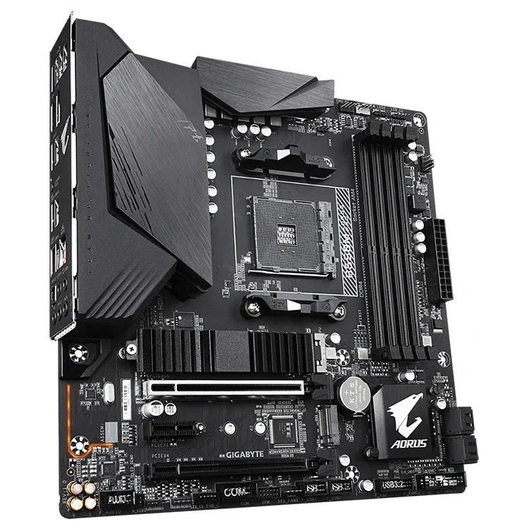 Used GIGABYTE B550M AORUS PRO M-ATX Gaming Motherboard with AMD AM4 Ryzen 5 7 9 3700X 3900X 3900XT Processors