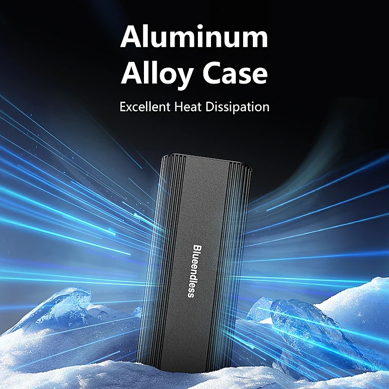 Blueendless M.2 NVME SATA Casing Dual Protocol NVME/NGFF SATA SSD Case 10Gbps Type C SATA NVME M.2 2230 2242 2260 2280 SSD Enclo