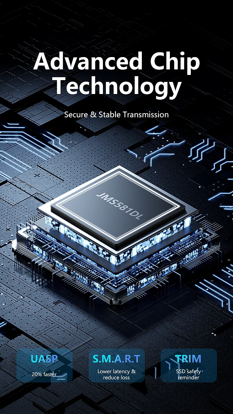 Blueendless M.2 NVME SATA Casing Dual Protocol NVME/NGFF SATA SSD Case 10Gbps Type C SATA NVME M.2 2230 2242 2260 2280 SSD Enclo