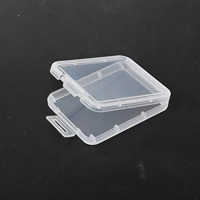 XRHYY 10 Pcs Plastic Transparent Convenient Memory Cards Organizer Box Case SD SDHC XD MMC CF Storage Case Small Box