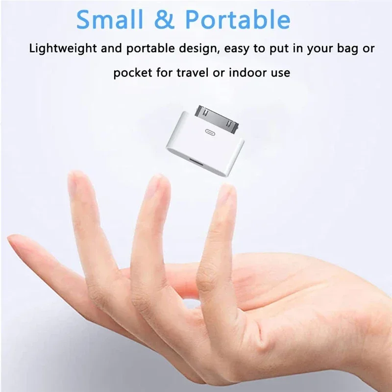 2pc Lighting To 30Pin Adapter 8Pin Male To 30 Pin Female Charging Sync ConverterFor IPhone 4 4S IPad 2 3 IPod Touch ChargerCable