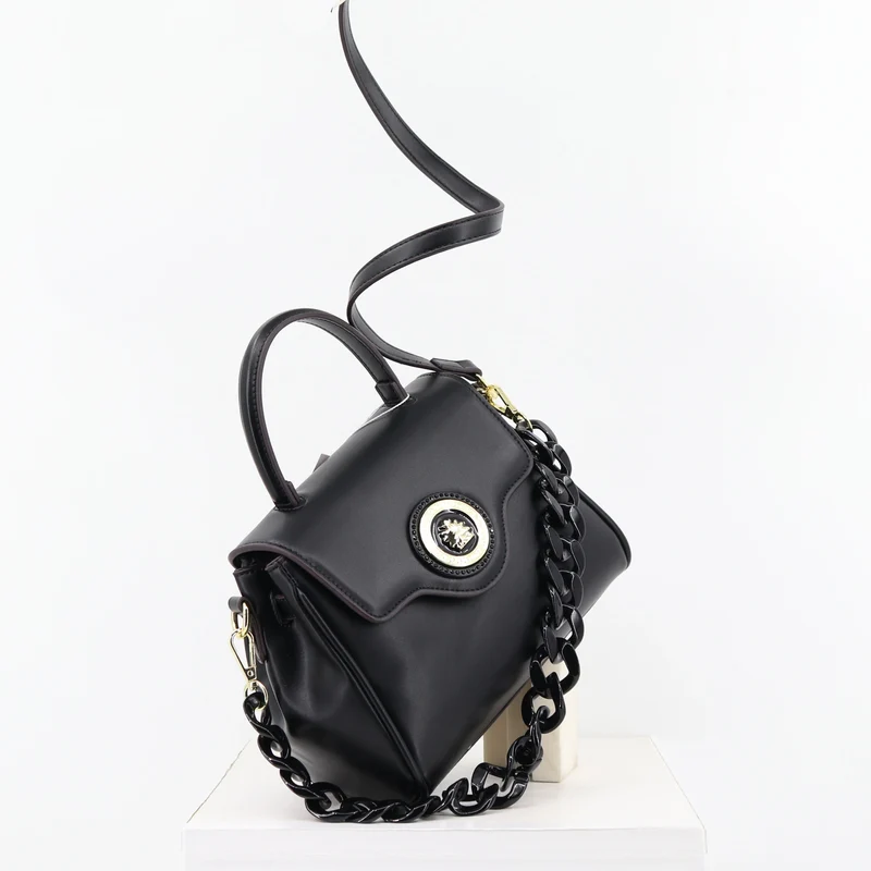Ladysky Top Product Quality Fabric Handbag for Women Acranged Chain Head Female Bag Fashion Designer Bag with Boxes 24 cm