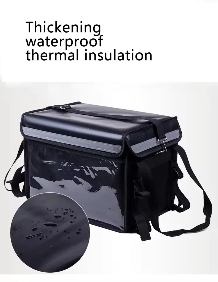 Wholesale Large Capacity Thermal Fast Food Insulated Backpack Hot Pizza Lunch Takeaway Cooler Food Delivery Bag for Bike