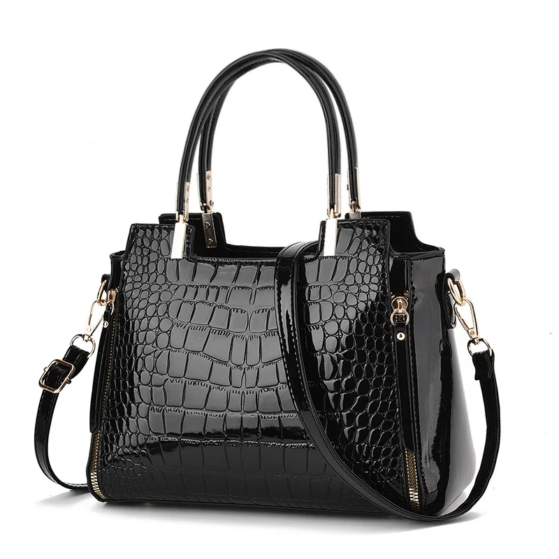 2024 New Crocodile Pattern Large Capacity Versatile Fashion Retro Simple Elegant Temperament Women's Shoulder Bag
