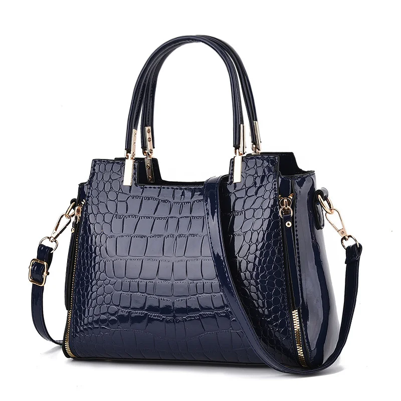2024 New Crocodile Pattern Large Capacity Versatile Fashion Retro Simple Elegant Temperament Women's Shoulder Bag