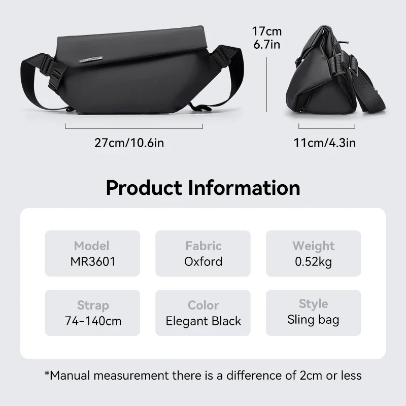 Mark Ryden Factory Wholesale Customised Crossbody Bag Men's Large Capacity Shoulder Tide Sports Small Backpack Bag L_MR3601-B