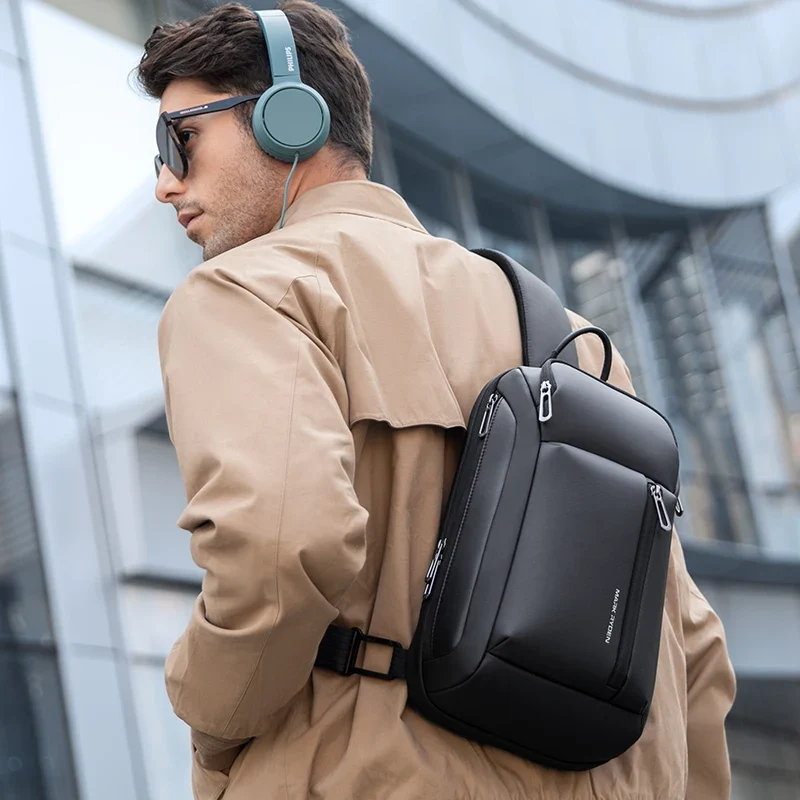 Mark Ryden Hot Multifunctional Chest Bag Men's Crossbody Bag Large Capacity Running Cycling Small Backpacks L_MR7808-B