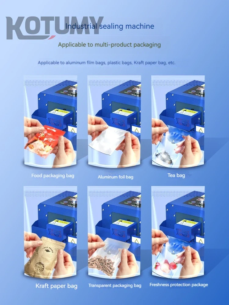 Plastic Bag Sealing Machine Automatic Edge Packaging Machine Handy Portable Bag Sealer Aluminum Foil Bag