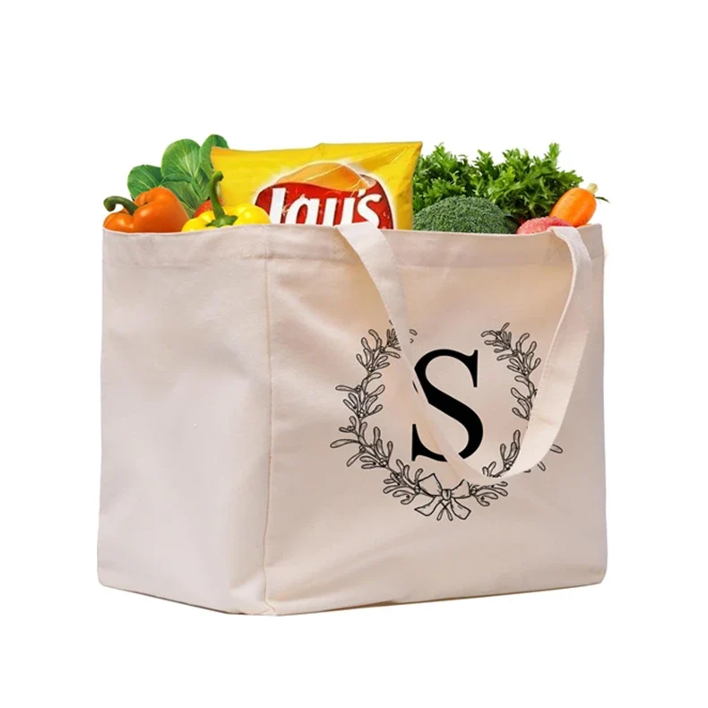 Hot Sale Custom Logo Size Printed Eco Friendly Reusable Designer Cloth Canvas Cotton Shopping Tote Bag Cotton Canvas Tote Bag