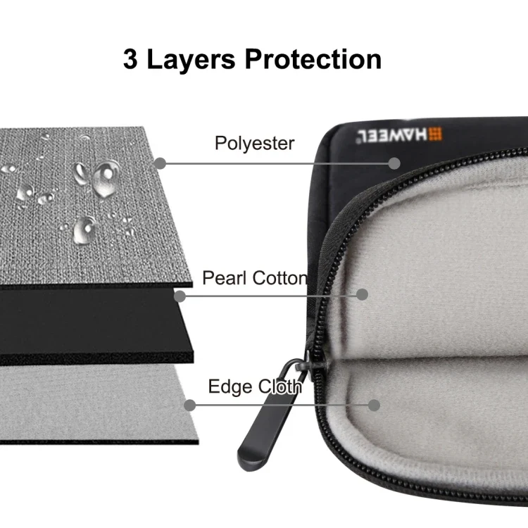 Haweel 13.0 Inch Laptop Bag Case Handbag Water Resistant Durable Computer Carrying Sleeve Case Zipper Bags