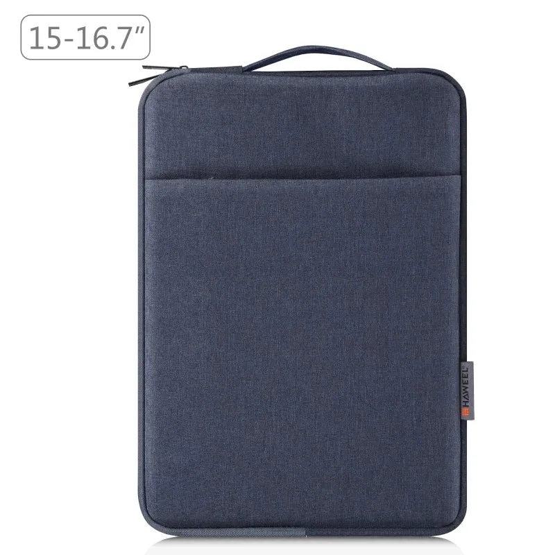 HAWEEL 15-16.7 Inch Laptop Sleeve Case Multi-Function Nylon Storage Briefcase Bag with Zipper Handle Elegant Handbag Design