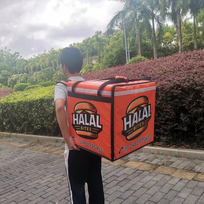 125L Waterproof Durable Motorcycle Bag Bike Cooler Lunch Food Delivery Bag OEM Insulated Bag