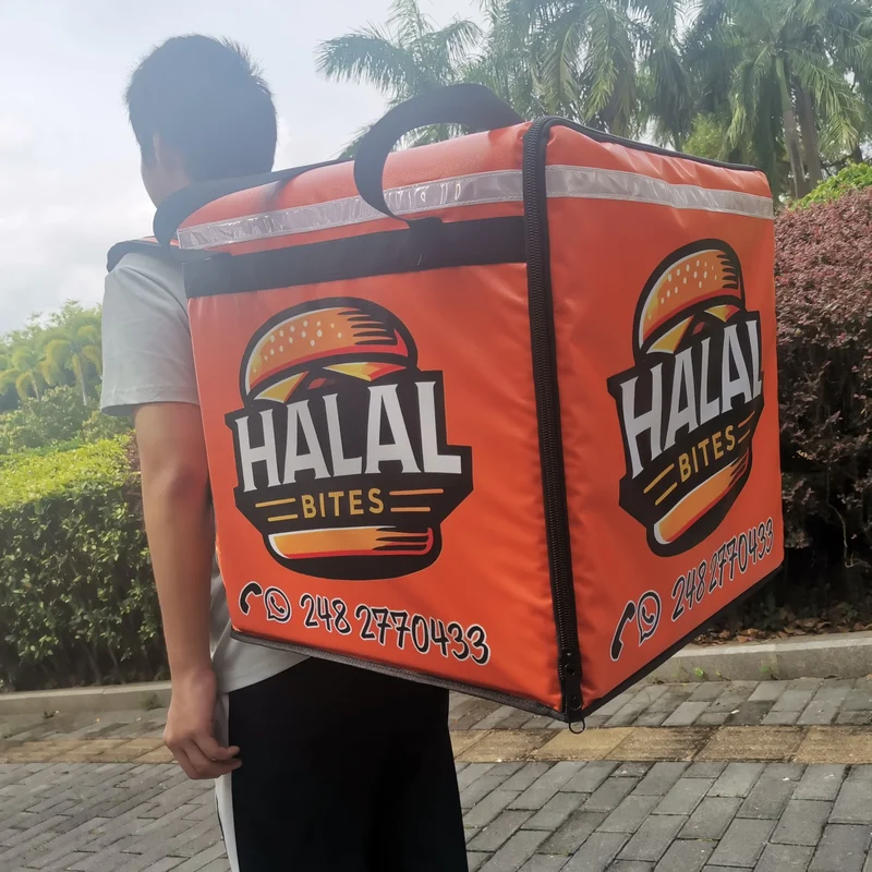 125L Waterproof Durable Motorcycle Bag Bike Cooler Lunch Food Delivery Bag OEM Insulated Bag