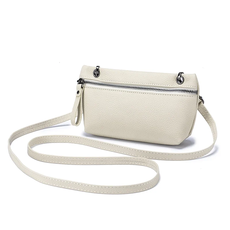 2024 New Underarm Women's Bag Head Layer Cowhide Luxury Shoulder Crossbody Small Handbag Ladies Trendy Cell Phone Bag