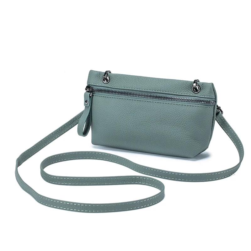 2024 New Underarm Women's Bag Head Layer Cowhide Luxury Shoulder Crossbody Small Handbag Ladies Trendy Cell Phone Bag