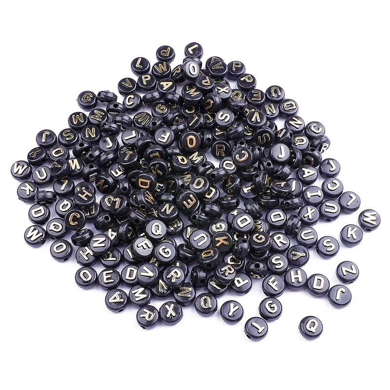 Factory Wholesale Transparent Letter Beads Spacer Loose Acrylic English Alphabet Bead for Diy Bracelet Waist Bag Jewelry Making