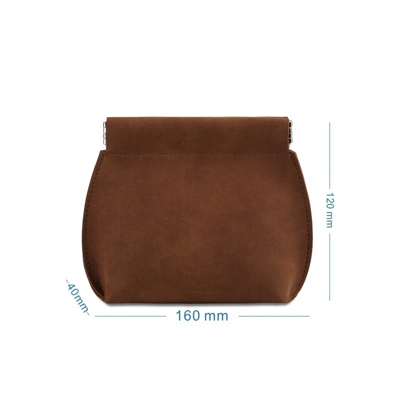 Thickened PU Leather Pouch Small Cosmetic Lipstick Automatic Closed Shrapnel Bag Makeup Packing Bag Jewelry Bag WIth logo
