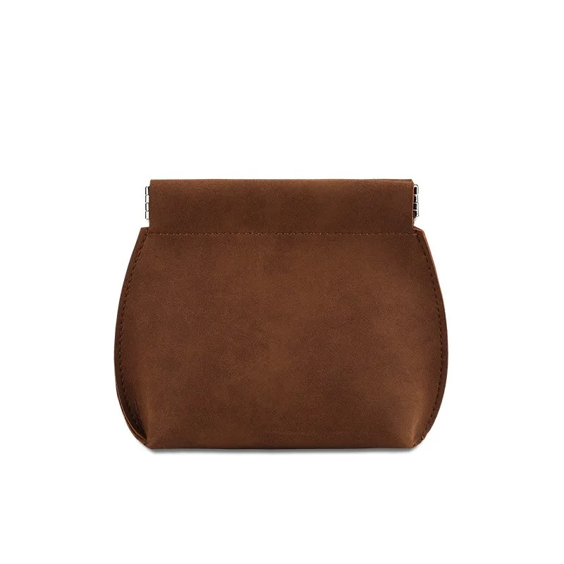 Thickened PU Leather Pouch Small Cosmetic Lipstick Automatic Closed Shrapnel Bag Makeup Packing Bag Jewelry Bag WIth logo