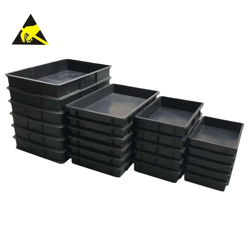 Time-Limited Colored Bins Small Case Storage Racks Anti Static Bag And Box Esd Container Tray